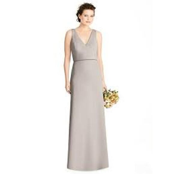 Jenny Yoo Taupe Crepe Dress Bridesmaid Wedding Guest Size 0 NWOT - Picture 1 of 10
